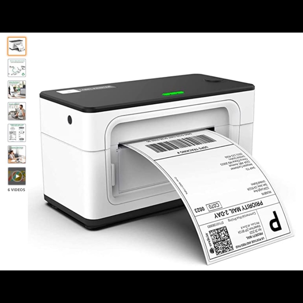 Munbyn 4” x 6”  High Speed Direct USB bar code thermal printer plus label stand